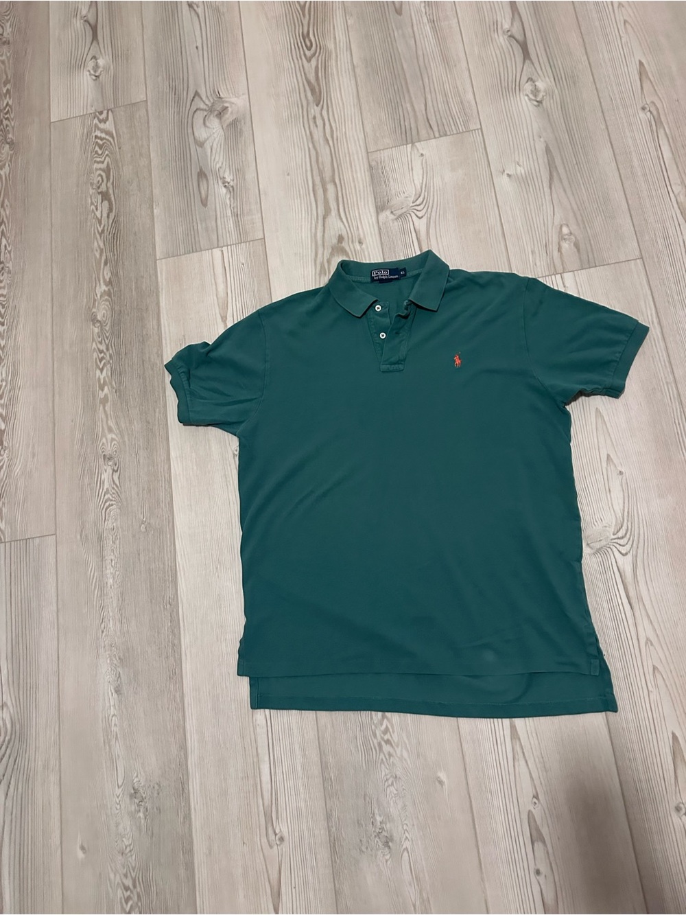 Polo by Ralph Lauren Men's Green Polo Shirt with Contrast Pony